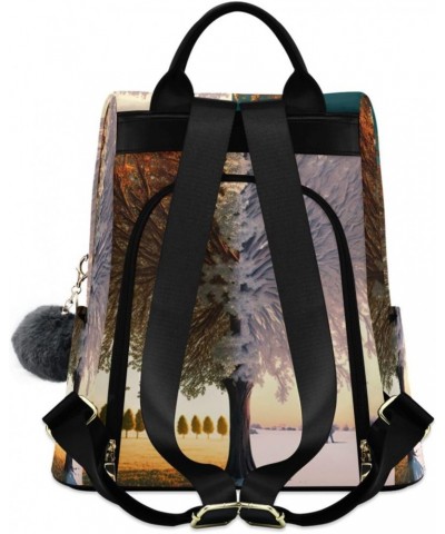 Summer Winter Tree Backpack for Women, Fashion Anti Theft Casual Daypack Shoulder Bag Purse for Travel Work 15 inches $17.63 ...