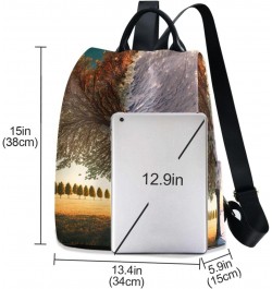 Summer Winter Tree Backpack for Women, Fashion Anti Theft Casual Daypack Shoulder Bag Purse for Travel Work 15 inches $17.63 ...