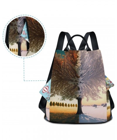 Summer Winter Tree Backpack for Women, Fashion Anti Theft Casual Daypack Shoulder Bag Purse for Travel Work 15 inches $17.63 ...