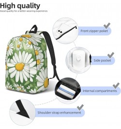 Daisy Print Lightweight Travel Canvas Backpack Casual Daypack For Men Women Work, Sports, Beach Black Small $26.35 Backpacks