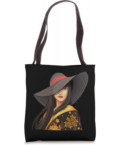 SWEET & LOVELY GIRL WITH FLORAL DESIGN Tote Bag $11.50 Totes