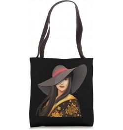 SWEET & LOVELY GIRL WITH FLORAL DESIGN Tote Bag $11.50 Totes