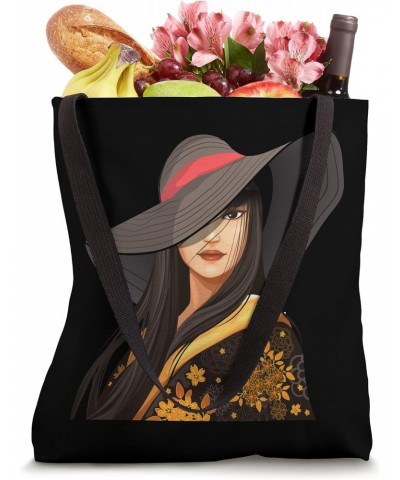 SWEET & LOVELY GIRL WITH FLORAL DESIGN Tote Bag $11.50 Totes