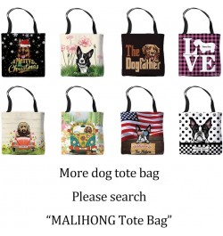 Dachshund Dog Tote Bag Christmas Holiday Gift Happy Pawliday Shoulder Handbag Dogue De Bordeaux-2 $11.99 Totes