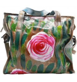 Women's Graffiti Cube Bag Leather Top-Handle Tote - Multicolored $110.16 Handbags