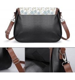 Printed Crossbody Bag Shoulder Bag PU Leather Women's Designer Satchels Colorful Chrysanthemum Sunflower Color13 $26.99 Cross...