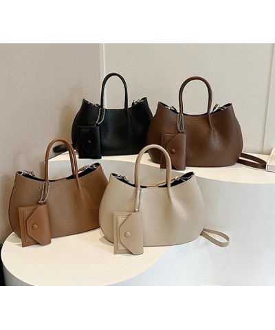 Tote Bag Chic Handbags for Women Lady Elegant Shoulder Bag Soft Slouchy Tote Bag Crossbody Bag with Mini Purse Brown $35.88 T...