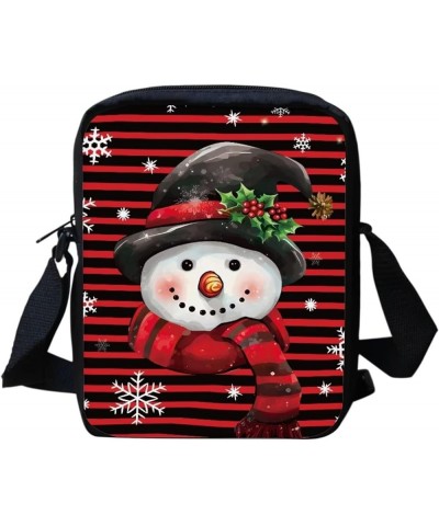 Custom Design Crossbody Purse Women Girls Boys Casual Shoulder Handbag Small Sling Satchel Personalise A Christmas Snowman $8...