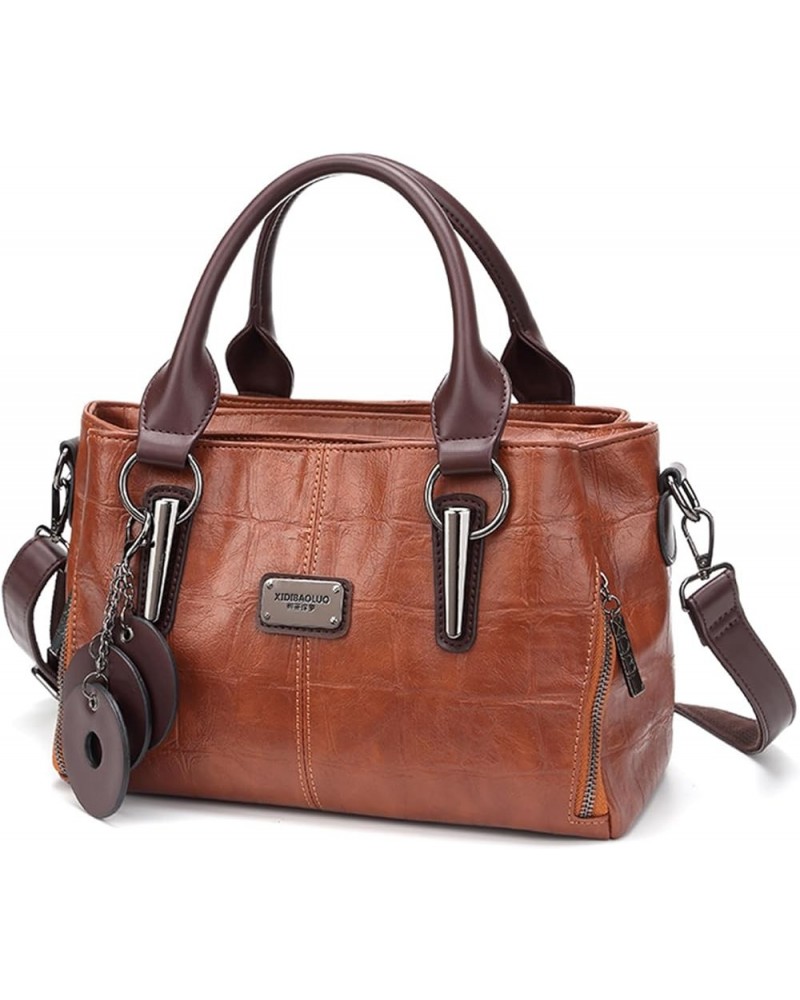 Handbags and Purses for women Vegan Leather Tote Bag for Women Satchel Shoulder Bags Travel Purse with Compartments Brown $16...