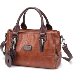 Handbags and Purses for women Vegan Leather Tote Bag for Women Satchel Shoulder Bags Travel Purse with Compartments Brown $16...