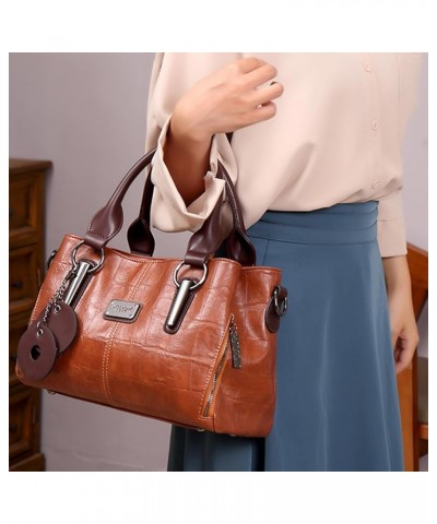 Handbags and Purses for women Vegan Leather Tote Bag for Women Satchel Shoulder Bags Travel Purse with Compartments Brown $16...