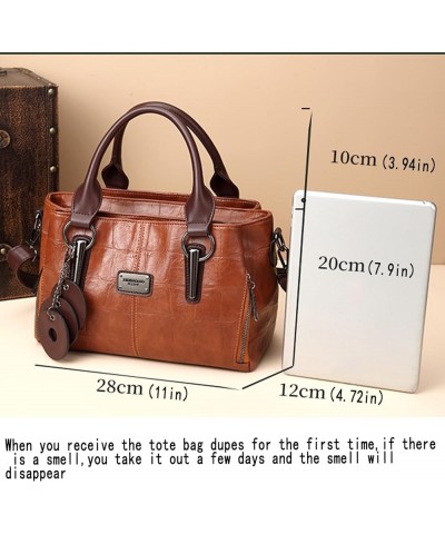 Handbags and Purses for women Vegan Leather Tote Bag for Women Satchel Shoulder Bags Travel Purse with Compartments Brown $16...