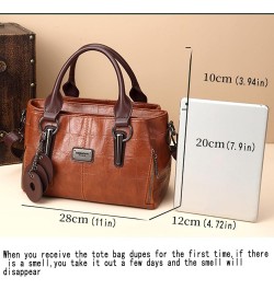 Handbags and Purses for women Vegan Leather Tote Bag for Women Satchel Shoulder Bags Travel Purse with Compartments Brown $16...