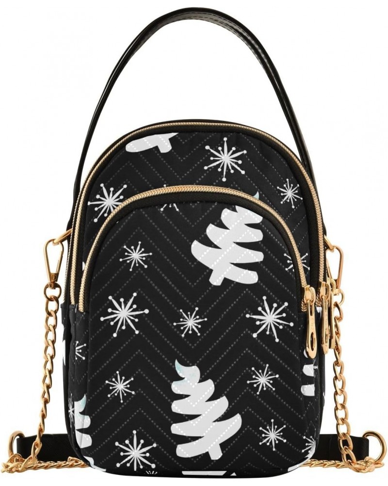 Joko lvery Christmas Trees Black Cross Body Purse Shoulder Bag Crossbody Bags Chain Handbag for Work Gifts Women $12.75 Cross...