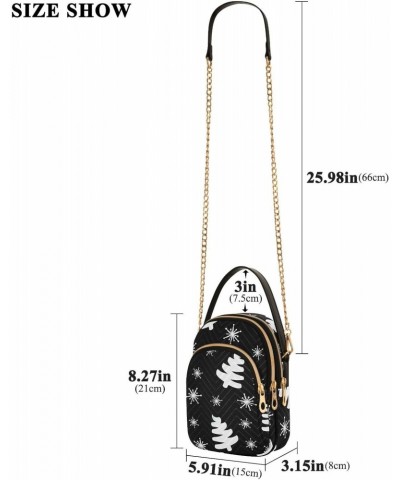 Joko lvery Christmas Trees Black Cross Body Purse Shoulder Bag Crossbody Bags Chain Handbag for Work Gifts Women $12.75 Cross...