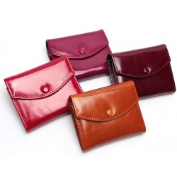 Leather Wallet Leather Women's Wallet Durable Vintage Oil Wax Leather Purse Clutch Card Holder Fashion Mini Ladies Coin Pocke...