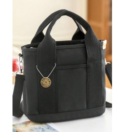 Women's Tote Bag for Women Zipper Square Bag Satchel Purse and Handbags Ladies Shoulder Totes Bag Crossbody Bags Black $10.25...