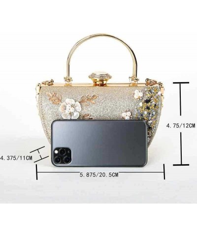 Women Sparkling Evening Clutch Bag Bling Glitter Bridal Rhinestone Crystal Diamond Handbag Purse For Wedding Prom Party Gold ...