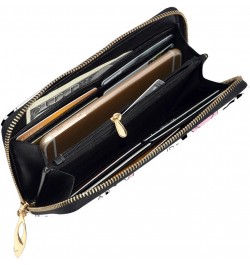 Happy Cow Leather Long Wallet Card Holder Organizer Wallet Zipper Wristlet Clutch Bag For Men Women $21.00 Wristlets