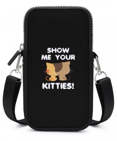 Show Me Your Kitty Unisex Cross-Body Bags Small Phone Purses Wallet Shoulder Bag Pouch for Travel Beach Workout $13.03 Crossb...