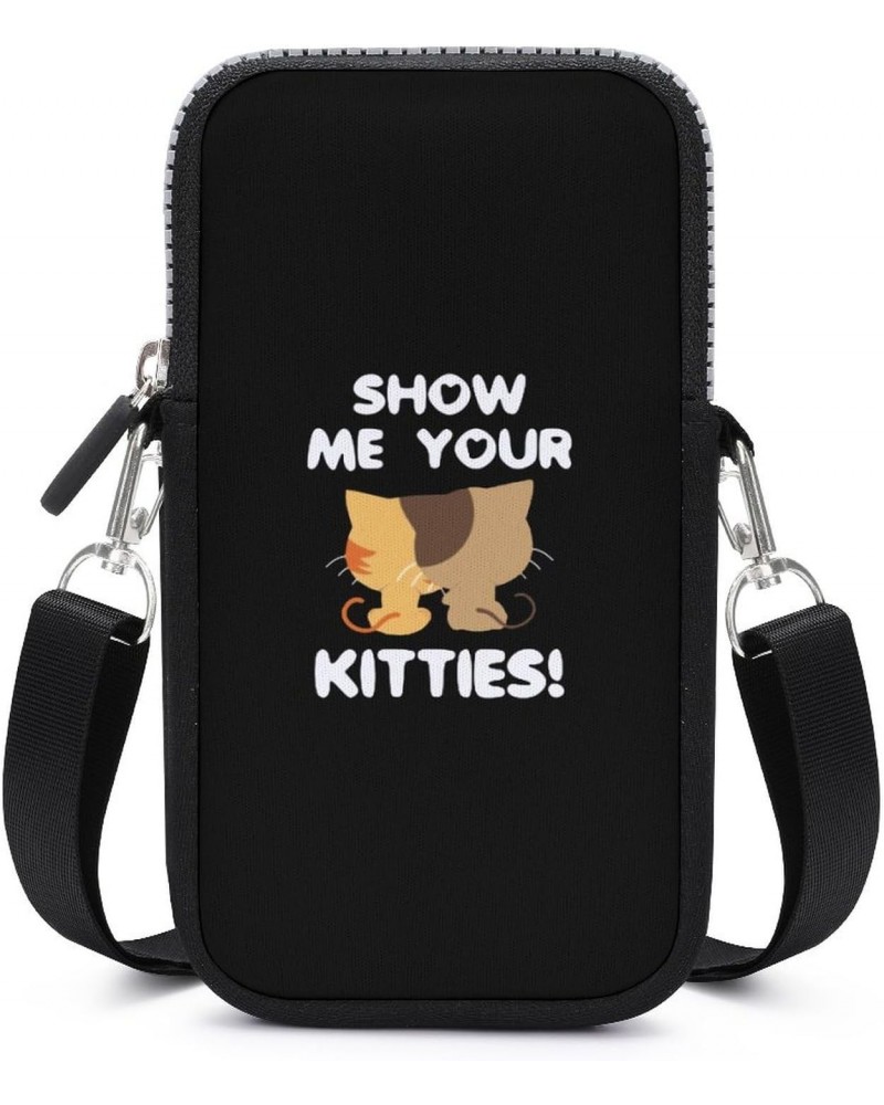 Show Me Your Kitty Unisex Cross-Body Bags Small Phone Purses Wallet Shoulder Bag Pouch for Travel Beach Workout $13.03 Crossb...