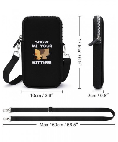 Show Me Your Kitty Unisex Cross-Body Bags Small Phone Purses Wallet Shoulder Bag Pouch for Travel Beach Workout $13.03 Crossb...