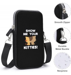 Show Me Your Kitty Unisex Cross-Body Bags Small Phone Purses Wallet Shoulder Bag Pouch for Travel Beach Workout $13.03 Crossb...