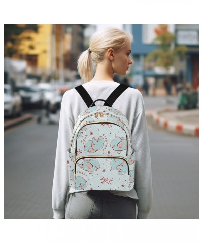 Mini Backpack for Women, Cute Elephant Bee Travel Backpack Purse for Ladies, Small Bookbag Daypack Shoulder Bag S Multi388 Sm...