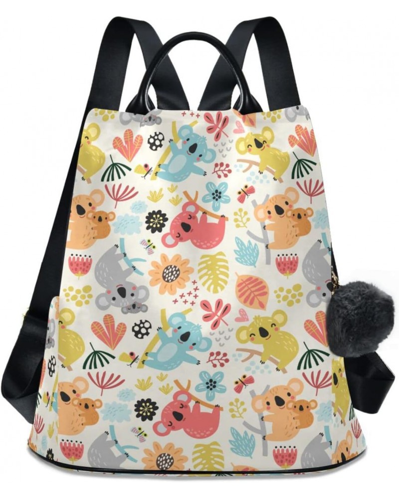 Koala Women Backpack Purse Anti-theft Lightweight Shoulder Bag $19.20 Backpacks