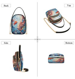 Quilted Crossbody Bags for Women,Fish (4) Women's Crossbody Handbags Small Travel Purses Phone Bag $9.46 Crossbody Bags