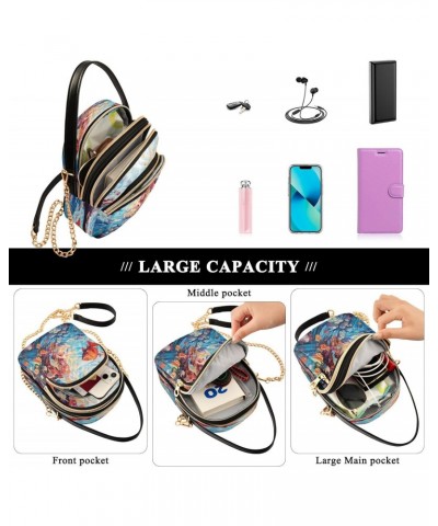 Quilted Crossbody Bags for Women,Fish (4) Women's Crossbody Handbags Small Travel Purses Phone Bag $9.46 Crossbody Bags