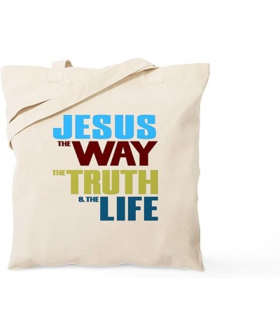 Kids Jesus Loves Tote Bag Natural Canvas Tote Bag, Cloth Shopping Bag Jesus the Way the Truth & the Life Tote Bag $9.43 Trave...