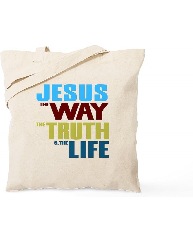 Kids Jesus Loves Tote Bag Natural Canvas Tote Bag, Cloth Shopping Bag Jesus the Way the Truth & the Life Tote Bag $9.43 Trave...