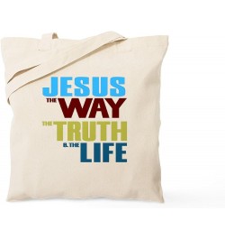 Kids Jesus Loves Tote Bag Natural Canvas Tote Bag, Cloth Shopping Bag Jesus the Way the Truth & the Life Tote Bag $9.43 Trave...