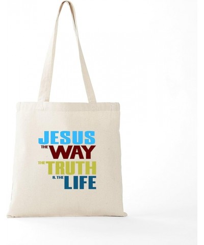 Kids Jesus Loves Tote Bag Natural Canvas Tote Bag, Cloth Shopping Bag Jesus the Way the Truth & the Life Tote Bag $9.43 Trave...