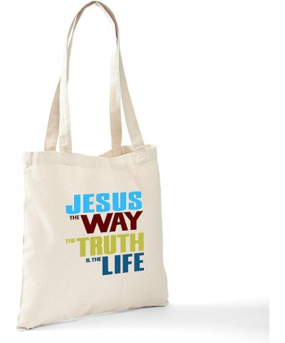 Kids Jesus Loves Tote Bag Natural Canvas Tote Bag, Cloth Shopping Bag Jesus the Way the Truth & the Life Tote Bag $9.43 Trave...