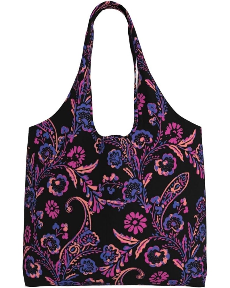 Paisley Single Shoulder Commuter Canvas Tote Bags For Women And Men Paisley 26 $11.65 Totes