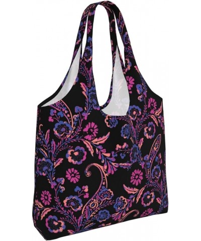 Paisley Single Shoulder Commuter Canvas Tote Bags For Women And Men Paisley 26 $11.65 Totes