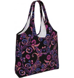 Paisley Single Shoulder Commuter Canvas Tote Bags For Women And Men Paisley 26 $11.65 Totes