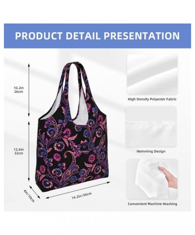 Paisley Single Shoulder Commuter Canvas Tote Bags For Women And Men Paisley 26 $11.65 Totes