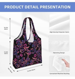 Paisley Single Shoulder Commuter Canvas Tote Bags For Women And Men Paisley 26 $11.65 Totes