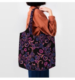 Paisley Single Shoulder Commuter Canvas Tote Bags For Women And Men Paisley 26 $11.65 Totes