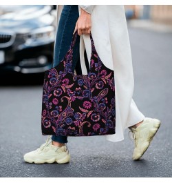 Paisley Single Shoulder Commuter Canvas Tote Bags For Women And Men Paisley 26 $11.65 Totes