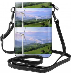 Wind Turbines Generating Electricity Crossbody Bags For Women Mini Phone Purse Shoulder Handbags Card Holder Wallet $13.43 Cr...