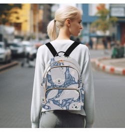 Cute Seal Fish Water Mini Backpack Purse for Women, Travel Backpack Fashion Backpack Handbag Shoulder Bag Small Casual Daypac...