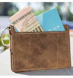 ID Holder Wallet, Accounting, Personalized Engraving Included (Dark Brown) Rustic $13.16 Wallets