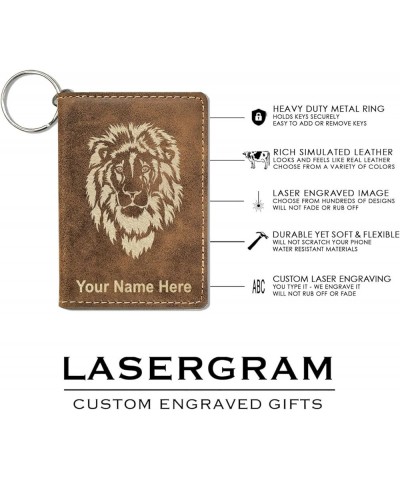 ID Holder Wallet, Accounting, Personalized Engraving Included (Dark Brown) Rustic $13.16 Wallets