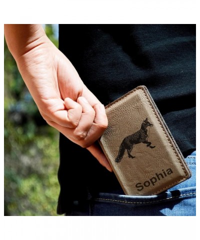 ID Holder Wallet, Accounting, Personalized Engraving Included (Dark Brown) Rustic $13.16 Wallets