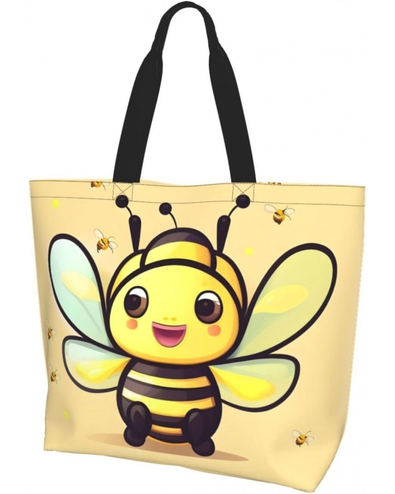 Yellow Bee Women'S Shoulder Shopping Bag, Suitable For Daily Travel Shopping, Handbag Items Storage $16.00 Shoulder Bags