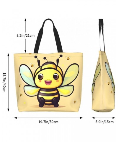 Yellow Bee Women'S Shoulder Shopping Bag, Suitable For Daily Travel Shopping, Handbag Items Storage $16.00 Shoulder Bags